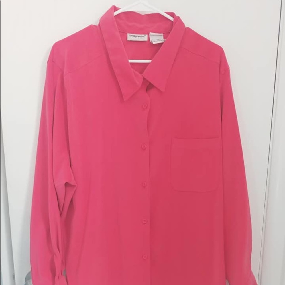 Beautiful coral button down suede top
